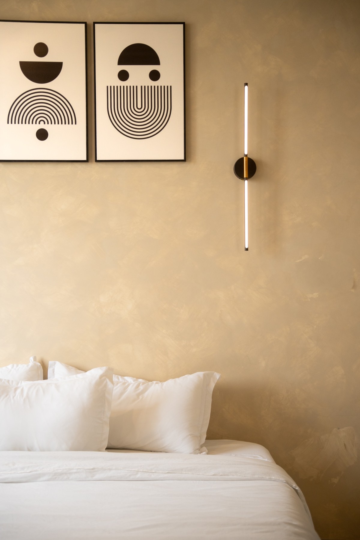 Warm interior textures and details in a Yves & Saints villa